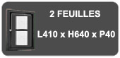 2 feuilles L410 x H640 x P40 +284,00&nbsp;€