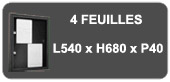 4 feuilles L540 x H680 x P40 +350,00&nbsp;€